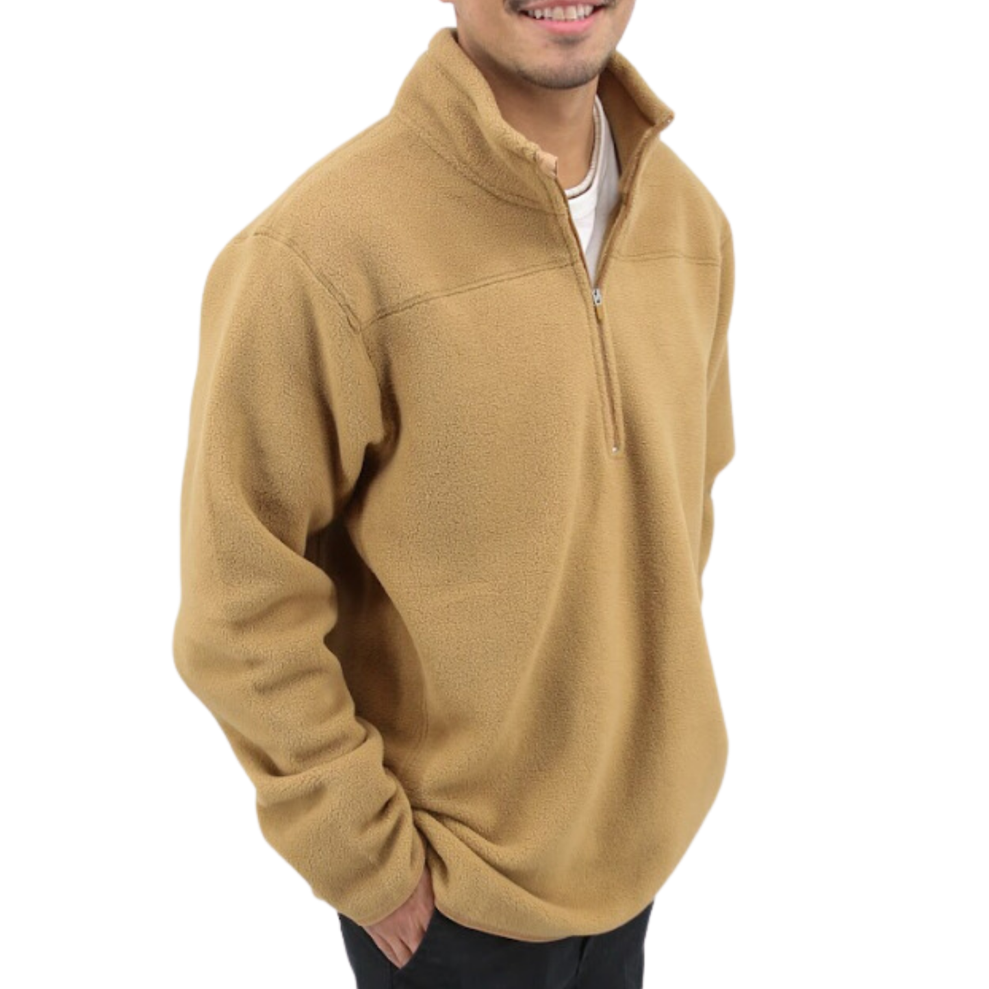 Recycled Quarter Zip Polar Fleece Jacket
