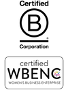 B Corp and WBENC logos