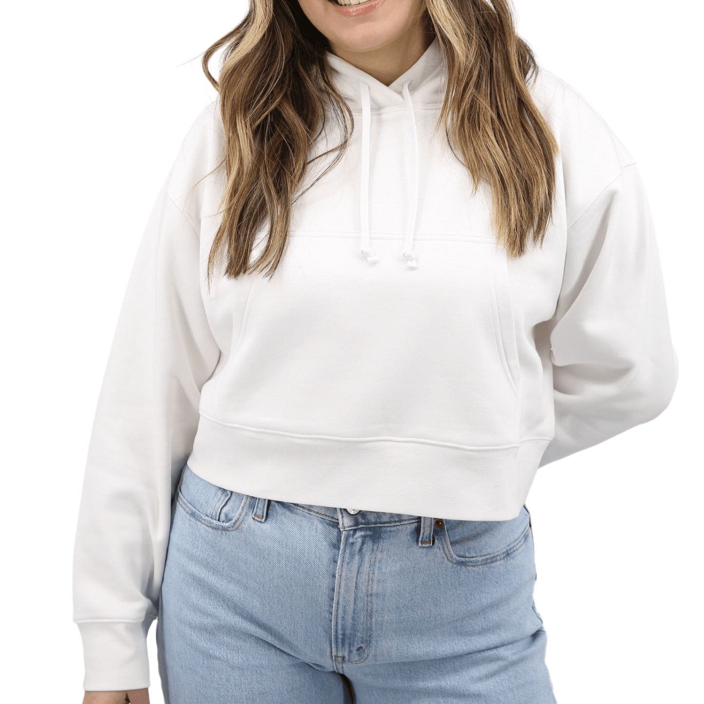 Organic Cotton Blend Crop Hoodie - TO THE MARKET