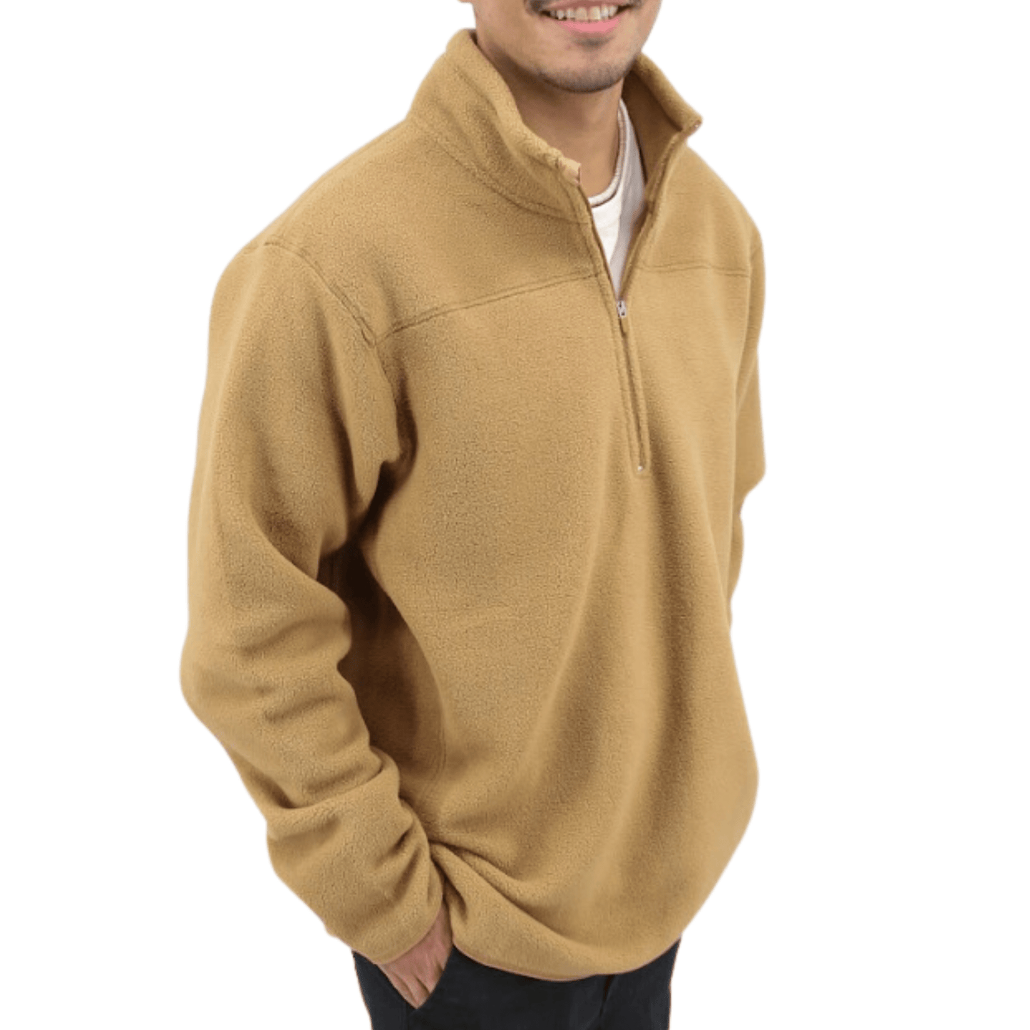 Recycled Quarter Zip Polar Fleece Jacket - TO THE MARKET