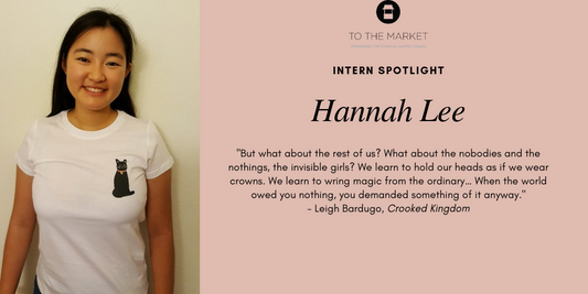 "Intern Spotlight: Hannah Lee" with a headshot of Hannah on the left