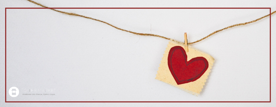 Heart pendant necklace against a white background