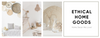Banner featuring 3 lifestyle photos of natural minimalist decor.  Text reads 