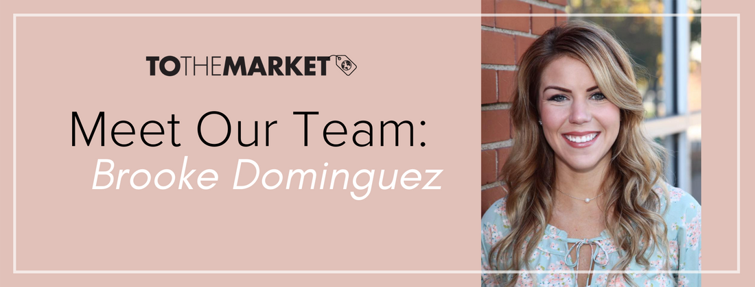 "Meet Our Team: Brooke Dominguez" with a headshot of Brooke on the right