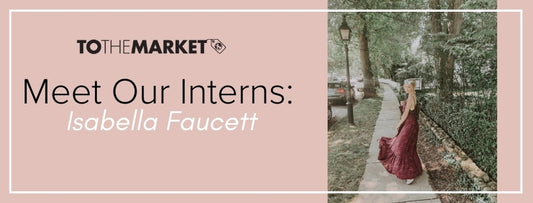 "Meet Our Interns: Isabella Faucett" with a headshot of Isabella on the right