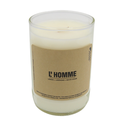 Reclaimed Bottle Candle