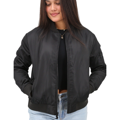 Recycled Baseball Collar Bomber Jacket