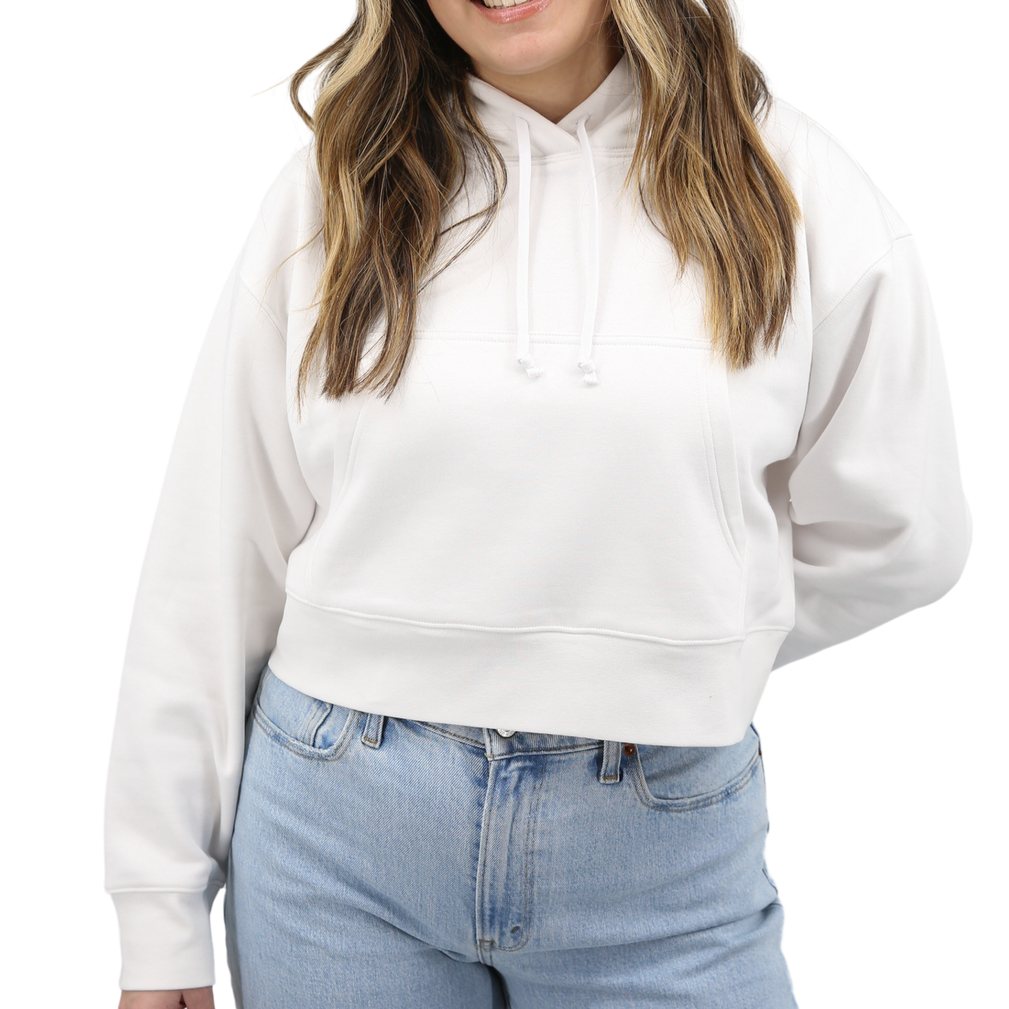 Organic Cotton Blend Crop Hoodie