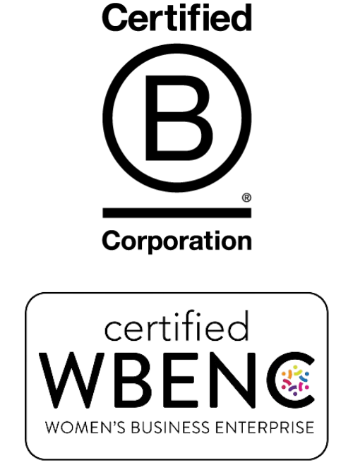 B Corp and WBENC logos