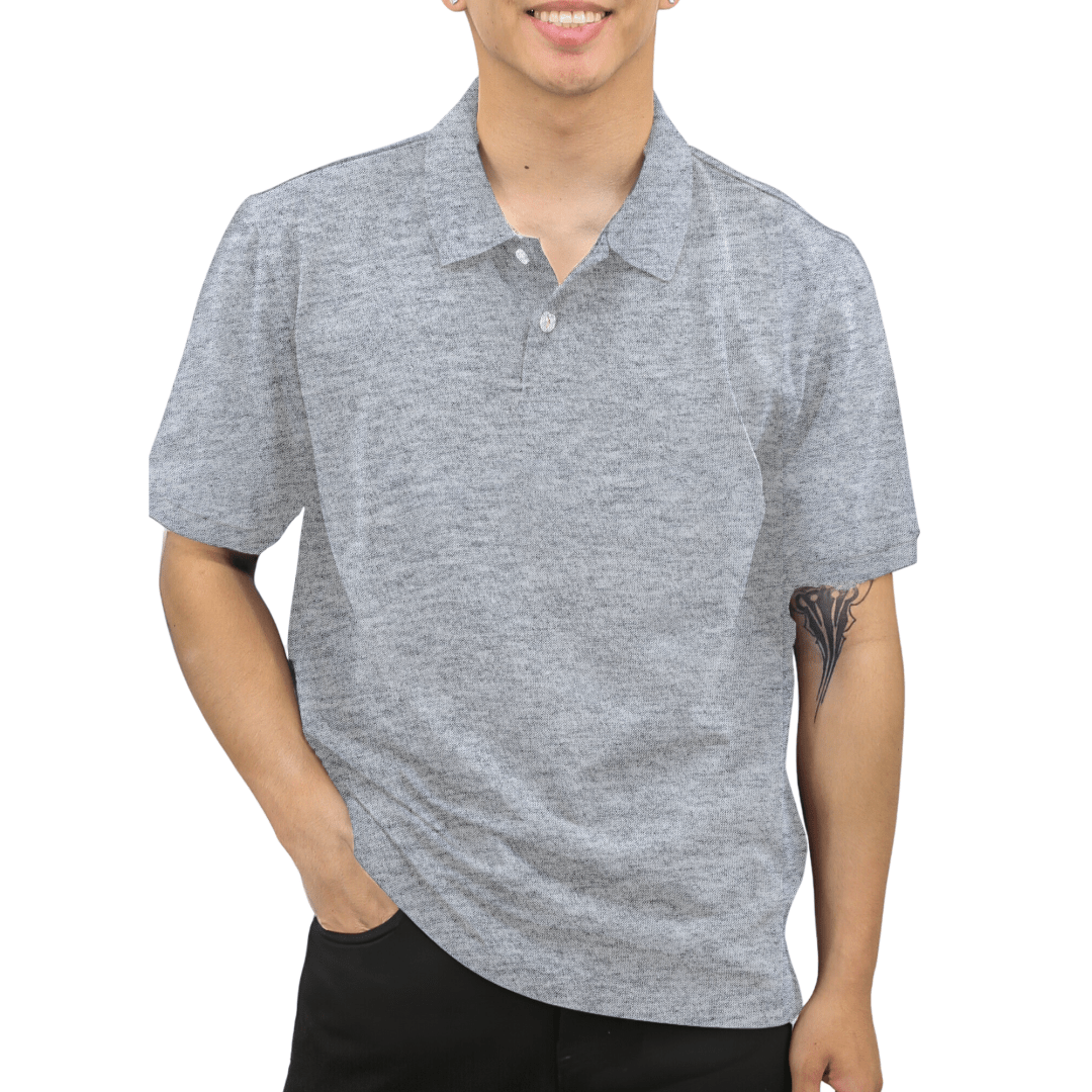 Men's Organic Cotton Pique Polo Shirt - TO THE MARKET