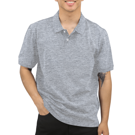 Men's Organic Cotton Pique Polo Shirt - TO THE MARKET