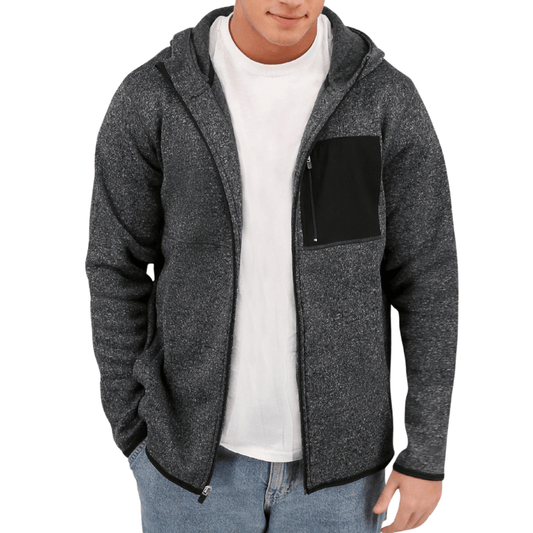 Recycled Hoodie Full Zip Multi - Media Sweater Fleece - TO THE MARKET